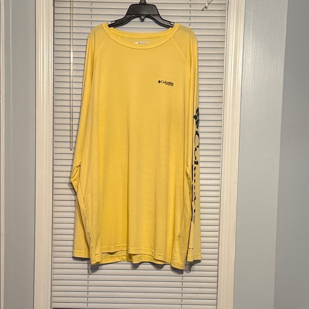 Columbia PFG Sunlit Yellow Long Sleeve Omni ShadeTee